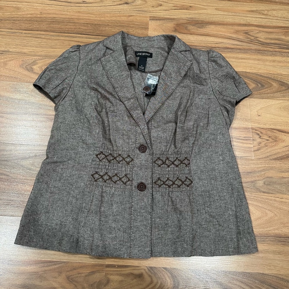 Lane Bryant blazer women's short-sleeve suit jacket Size 16